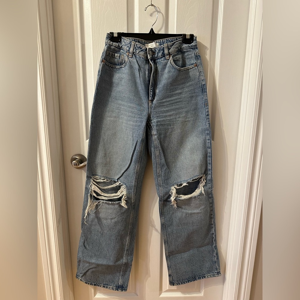 Dynamite Light Blue Distressed Boyfriend Jeans